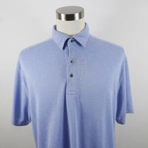 Blue by Pronto Uomo Mens Heather Light Blue Polo Shirt XL